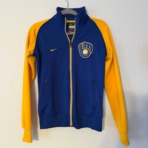 Nike Milwaukee Brewers Zip-Up Track Jacket